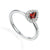 Garnet & Diamond Cluster Ring January Birthstone Pear Shape