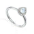 June Birthstone Pear Shape Moonstone and Diamond 9ct White Gold Cluster Ring