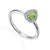 Peridot and Diamond Ring, August Birthstone Pear Shape Cluster