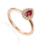 October Birthstone Pear Shape Pink Tourmaline and Diamond 9ct Rose Gold Cluster Ring
