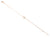 9ct Yellow Gold & Diamond Small Open Circle Geometric Bracelet