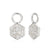 9ct White Gold Diamond Sleeper Hoop With Hanging Interchangeable Octagon Charm