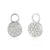 9ct White Gold Diamond Sleeper Hoop With Hanging Interchangeable Circle Charm