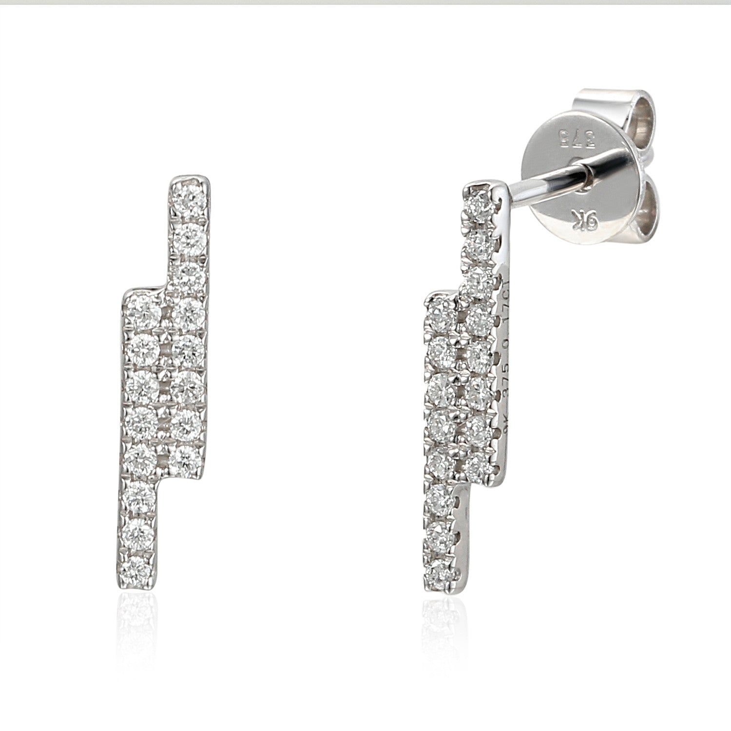 Bar earrings on sale white gold