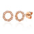 9ct White Gold Open Octagon Pave Diamond Geometric Stud Earrings