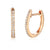 9ct Rose Gold Diamond Sleeper Hoop