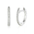 9ct White Gold Diamond Sleeper Hoop With Hanging Interchangeable Triangle Charm