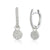 9ct White Gold Diamond Sleeper Hoop With Hanging Interchangeable Circle Charm