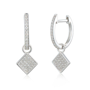 9ct Yellow Gold Diamond Sleeper Hoop