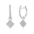 9ct White Gold Diamond Sleeper Hoop