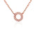 9ct Rose Gold and Diamond Small Open Circle Geometric Necklace
