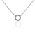 9ct Rose Gold and Diamond Small Open Circle Geometric Necklace