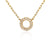 9ct Rose Gold and Diamond Small Open Circle Geometric Necklace