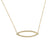 9ct Yellow Gold Diamond Set Marquise Geometric Necklace