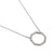 9ct White Gold Diamond Set Octagon Geometric Necklace