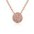 9ct Rose Gold Pave Set Geometric Diamond Circle Necklace