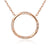 9ct Rose Gold Scattered Diamond Open Circle Geometric Necklace