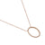 White Gold Diamond Set Open Oval Diamond Necklace