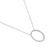 White Gold Diamond Set Open Oval Diamond Necklace