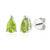 Peridot Gemstone Pear Shape Rose Gold Stud Earrings
