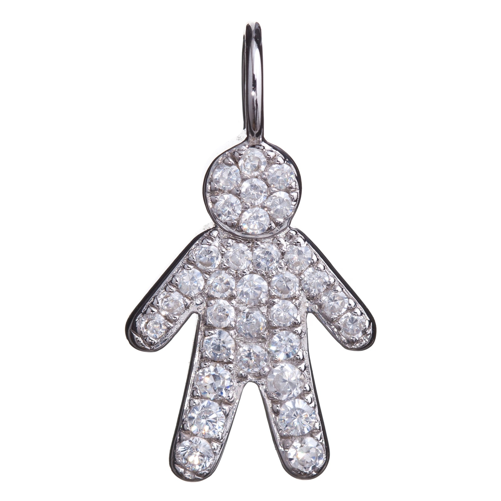 9ct Gold CZ Boy Pendant Charm