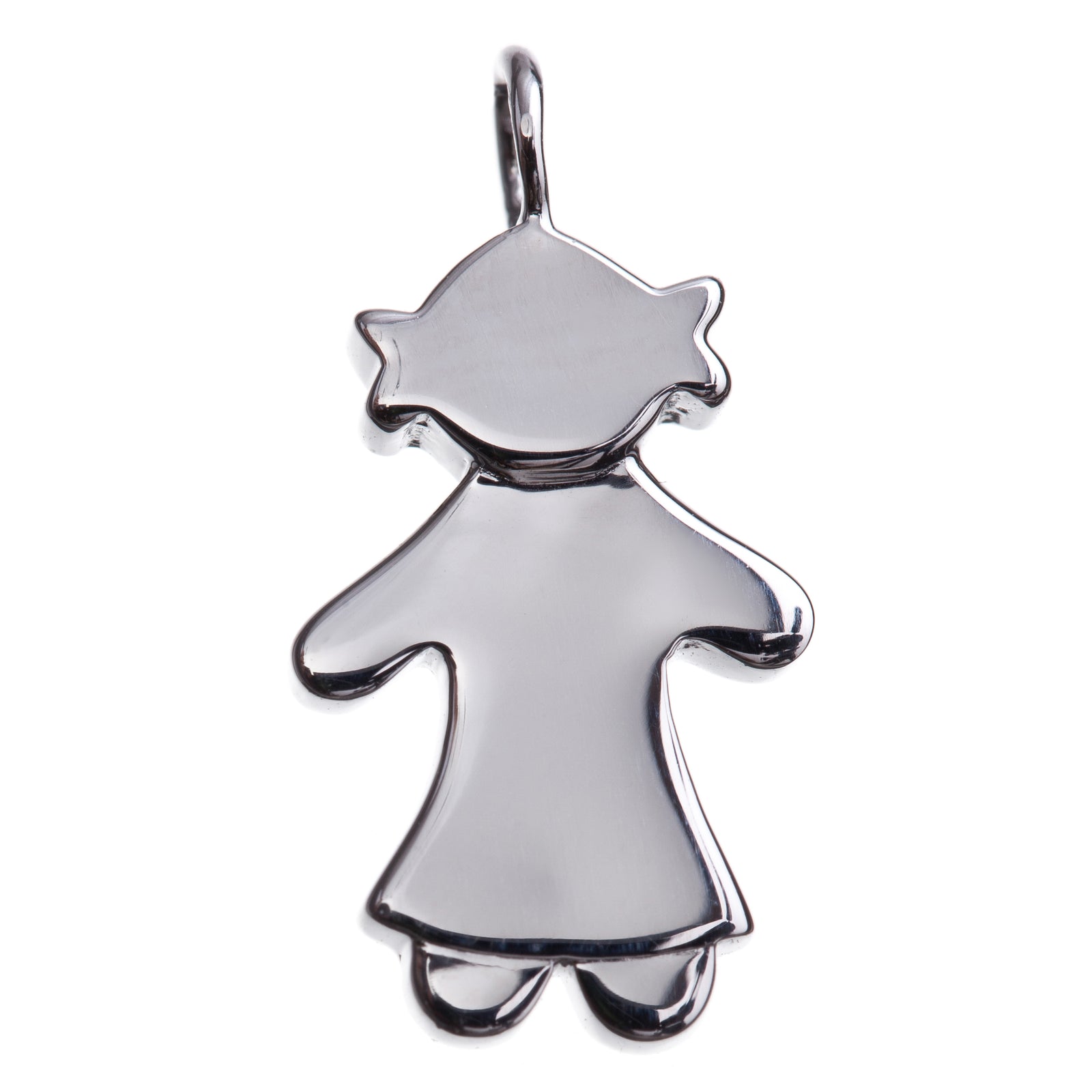 9ct Gold Plain Girl Pendant Charm