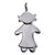 9ct Gold Plain Girl Pendant Charm