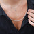 9ct White Gold Diamond Set Diamond Shape Geometric Necklace