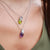 Aura Amethyst Rose Cut Necklace February Birthstone