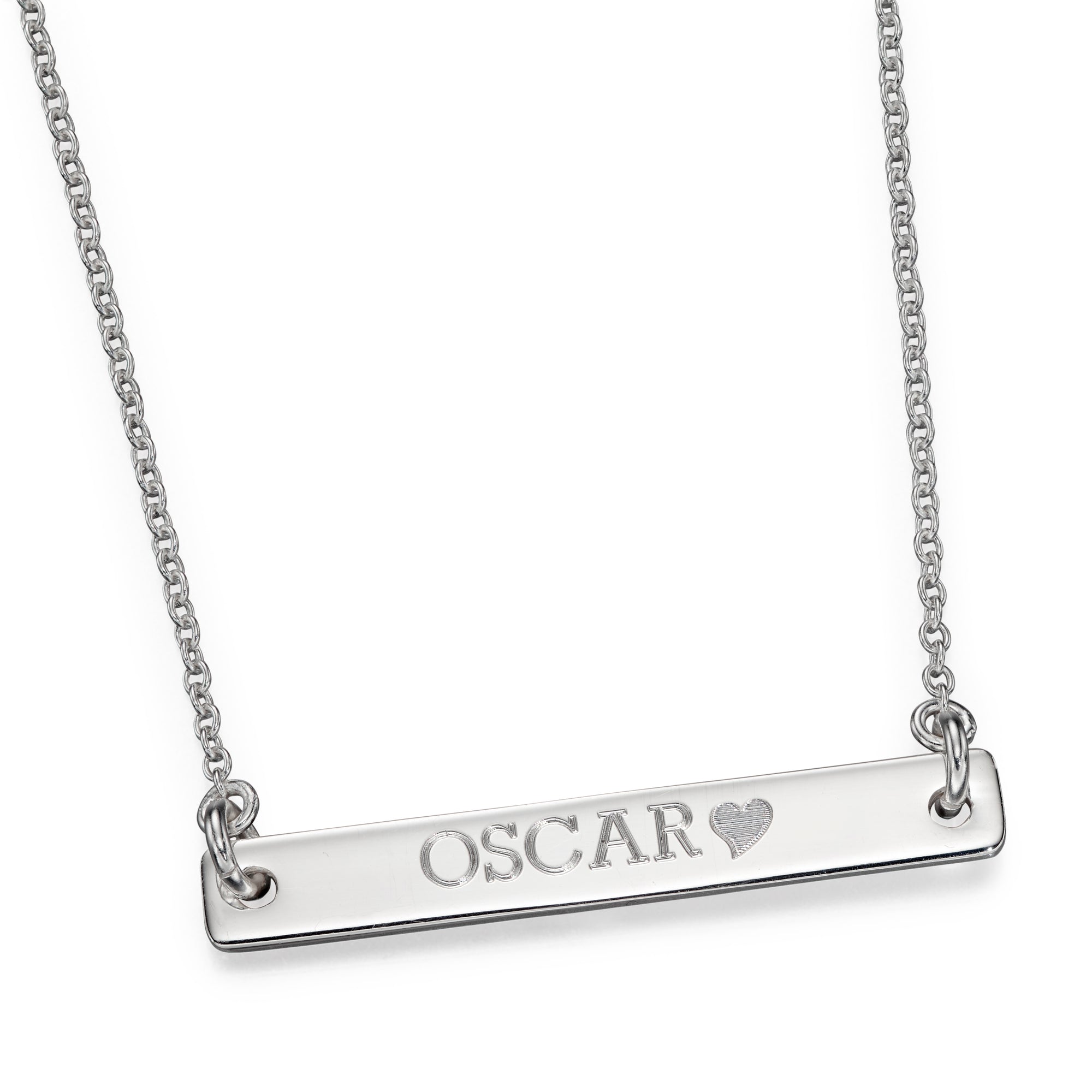 Longer Sterling Silver Bar Necklace