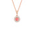 October Birthstone Tourmaline and Diamond Cluster Pendant Necklace 9ct Gold