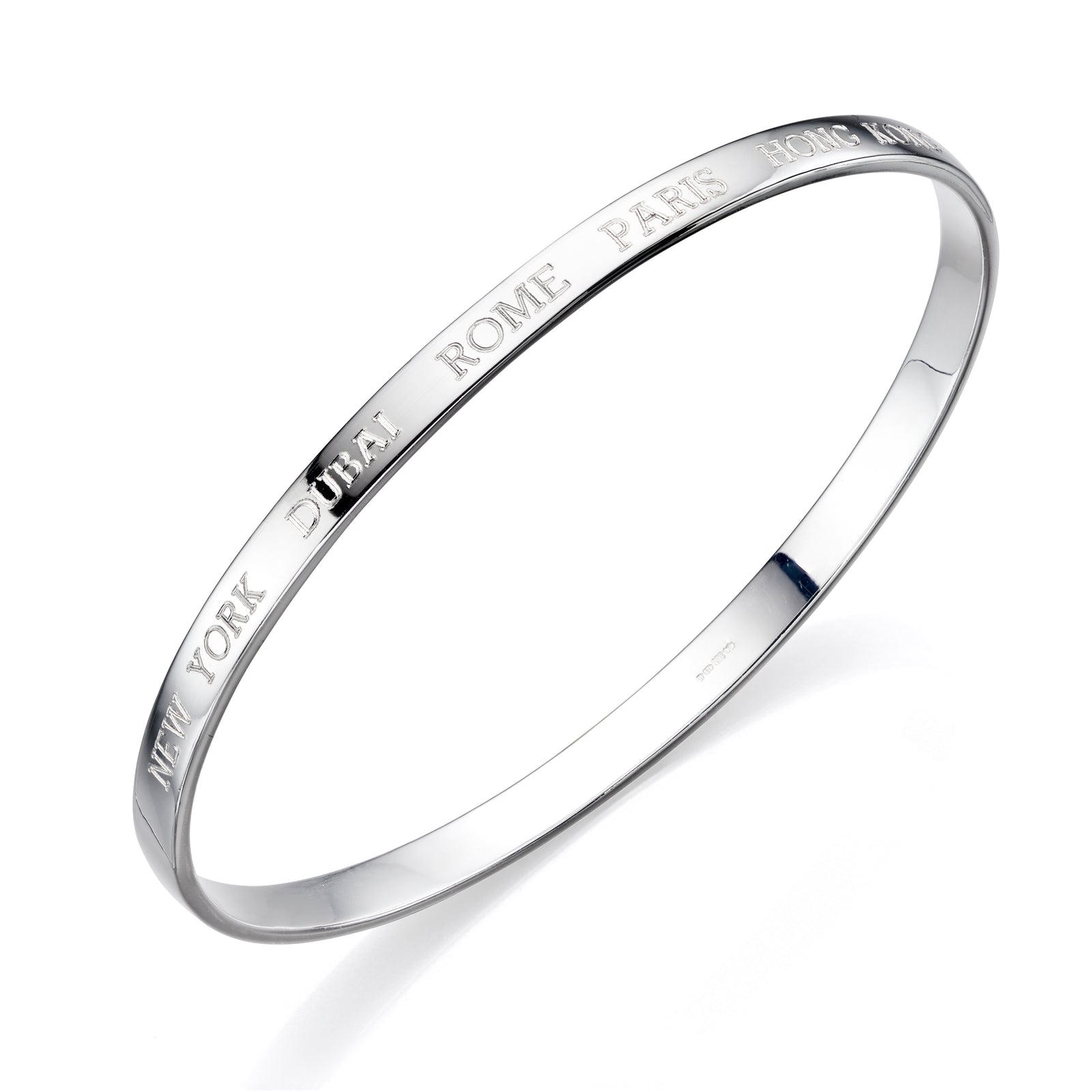 Sterling Silver Solid Flat Bangle