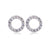 Gold Plate Crystal Open Circle Earrings