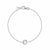 Diamond Initial C White Gold Bracelet