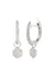 9ct White Gold Diamond Sleeper Hoop With Hanging Interchangeable Octagon Charm