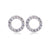 Rose Gold Plate Crystal Open Circle Earrings