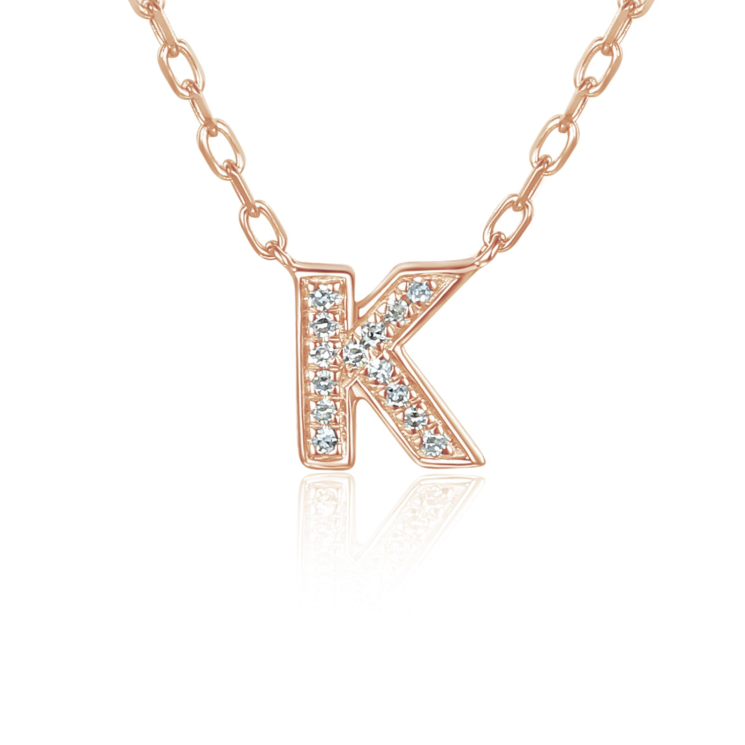 Diamond Initial K Necklace