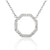 9ct White Gold Diamond Set Octagon Geometric Necklace
