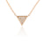 9ct Rose Gold Diamond Set Triangle Shape Necklace