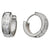 Sterling Silver Wide Crystal Set Huggy Hoops